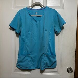 Healing Hands Purple Label Women's Juliet V-Neck Scrub Top X-Large Teal Blue